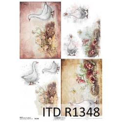 Papier ryżowy A4 R1348   gęsi